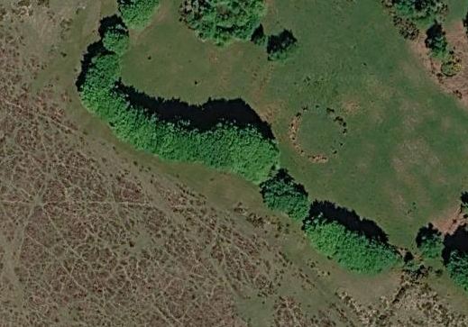 Aerial view of modern stone circle