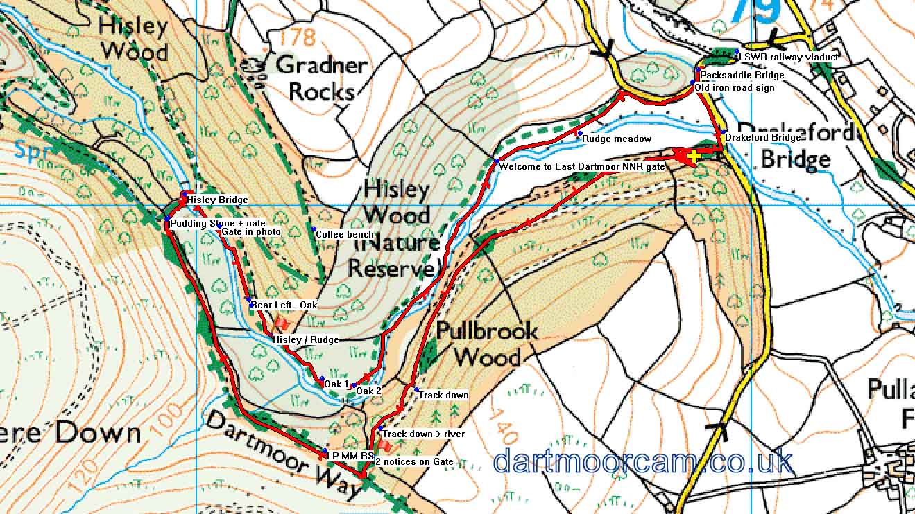 Map of Route -  Crown Copyright -  Ordnance Survey Licence number 100047373